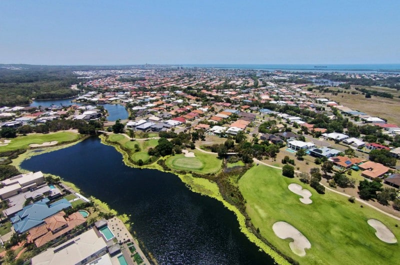 Aerial photography of golf course